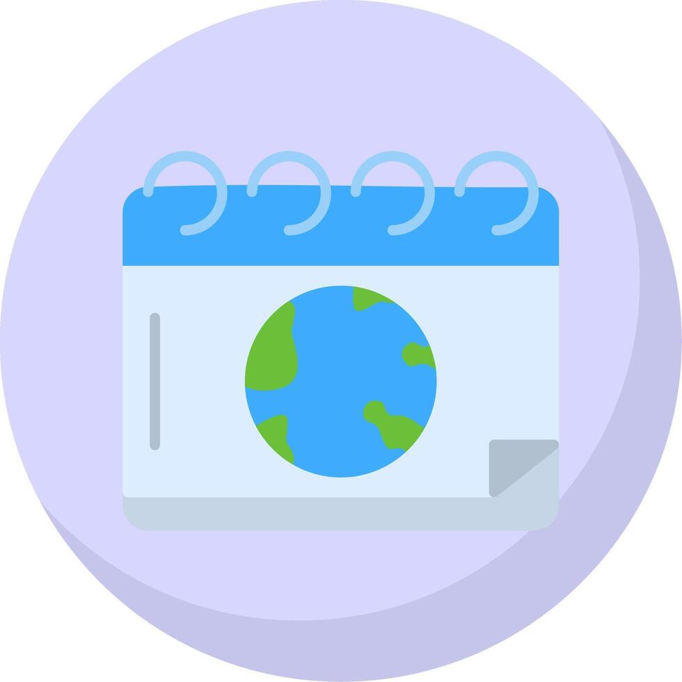 Earth Day Flat Bubble Icon vector