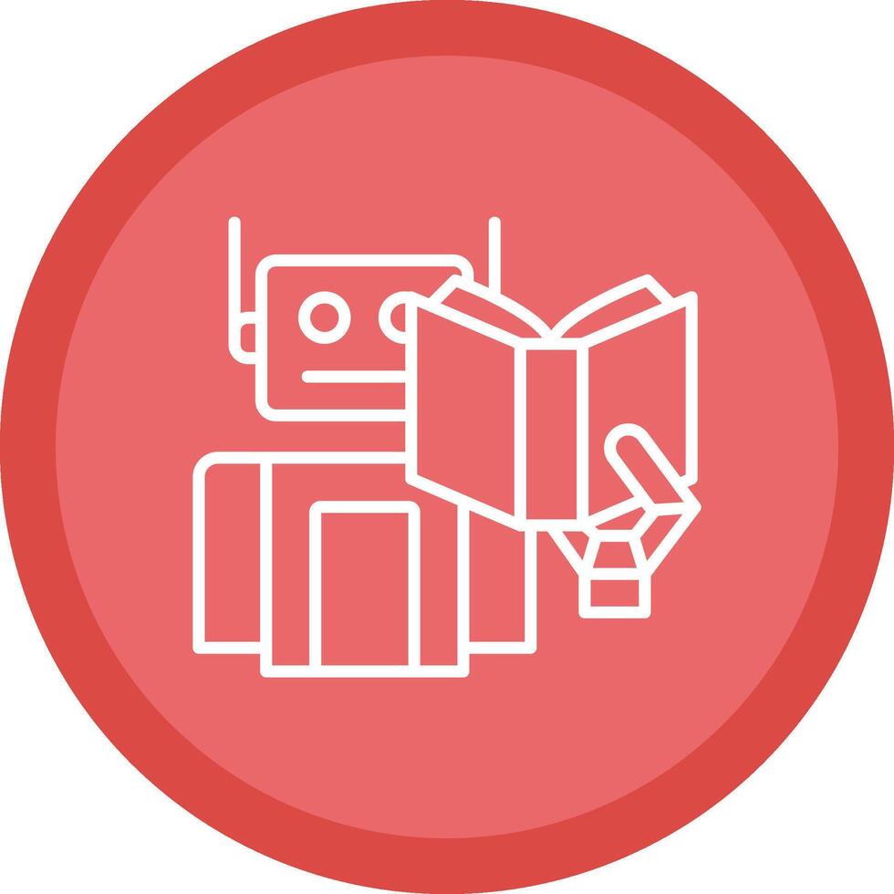 Robot Line Multi Circle Icon vector