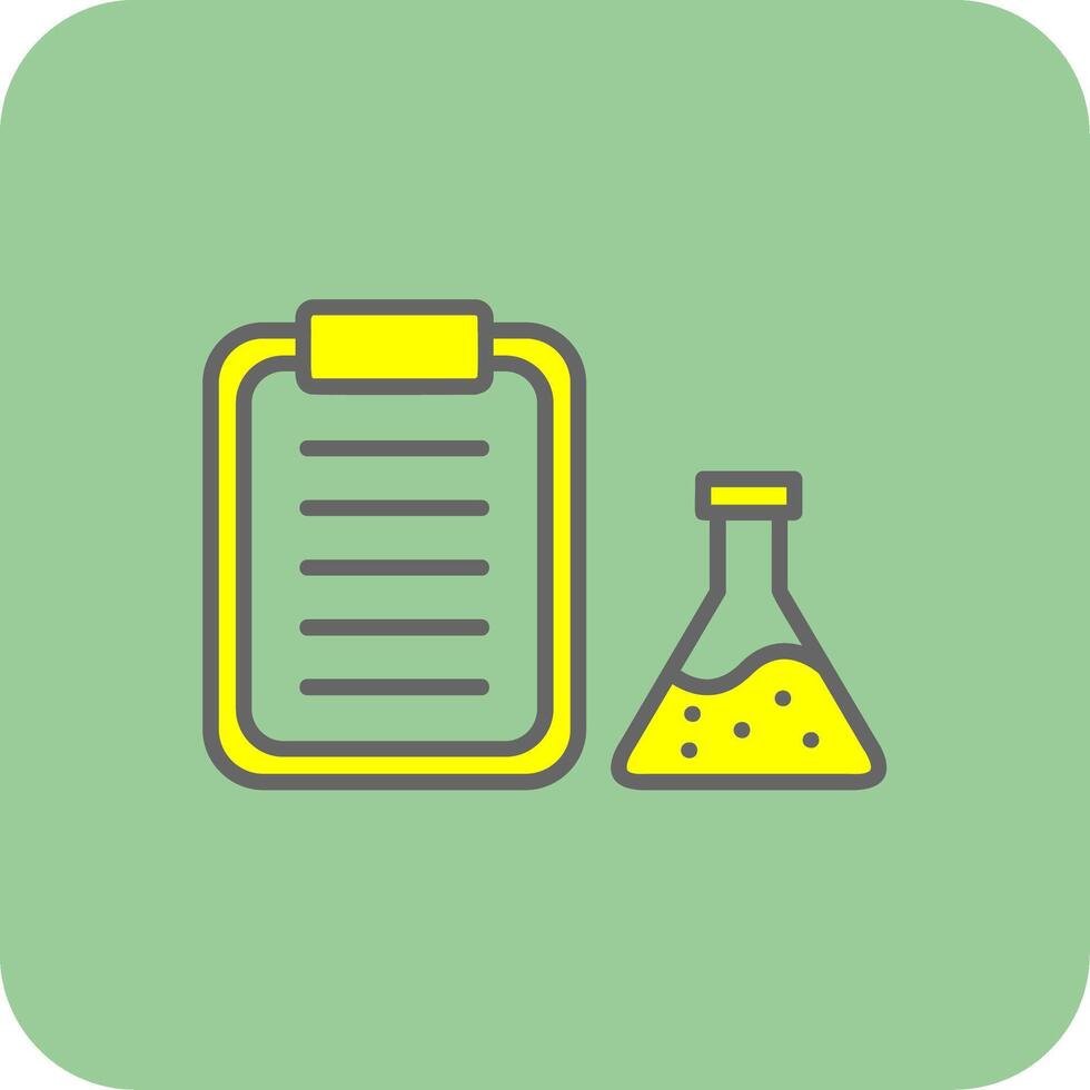 Flask Filled Yellow Icon vector