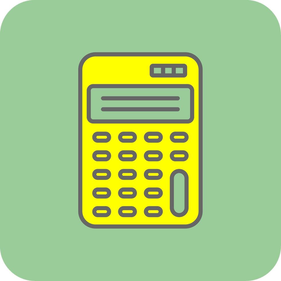 Scientific Calculator Filled Yellow Icon vector