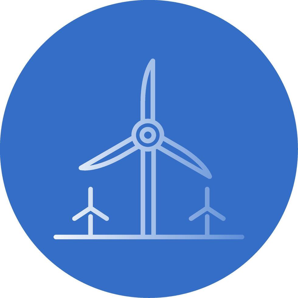 Turbine Energy Flat Bubble Icon vector