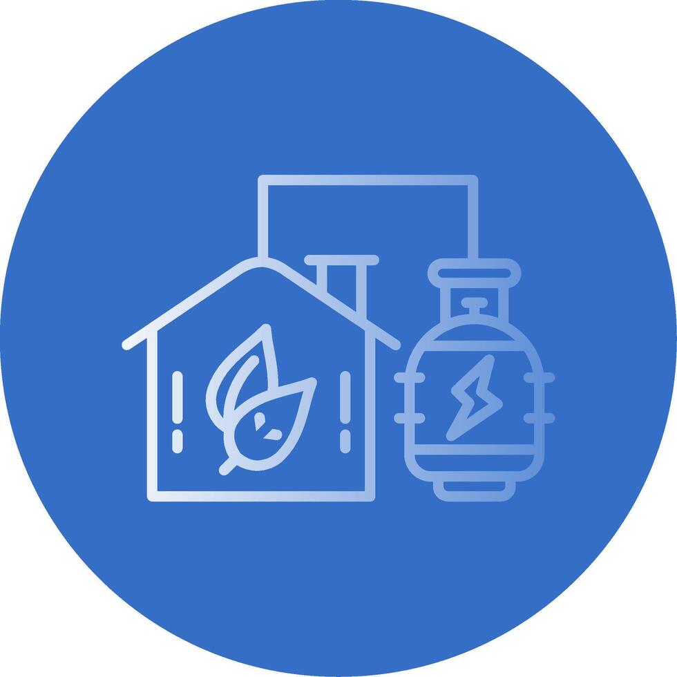 Biogas Energy Flat Bubble Icon vector