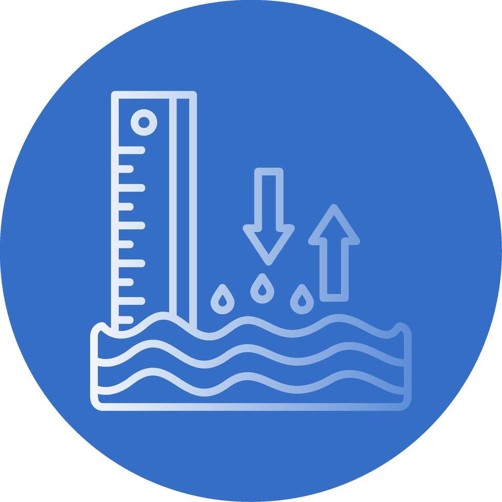 Sea Level Flat Bubble Icon vector