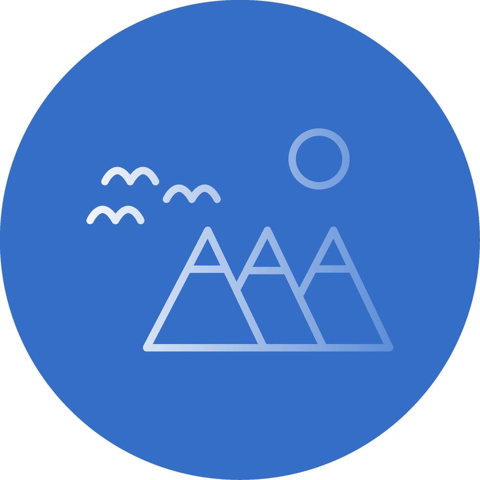 Mountain Flat Bubble Icon vector