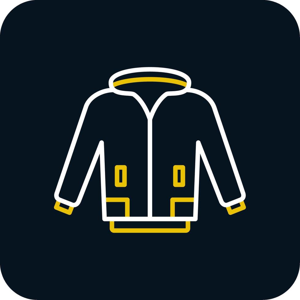 Jacket Line Red Circle Icon vector