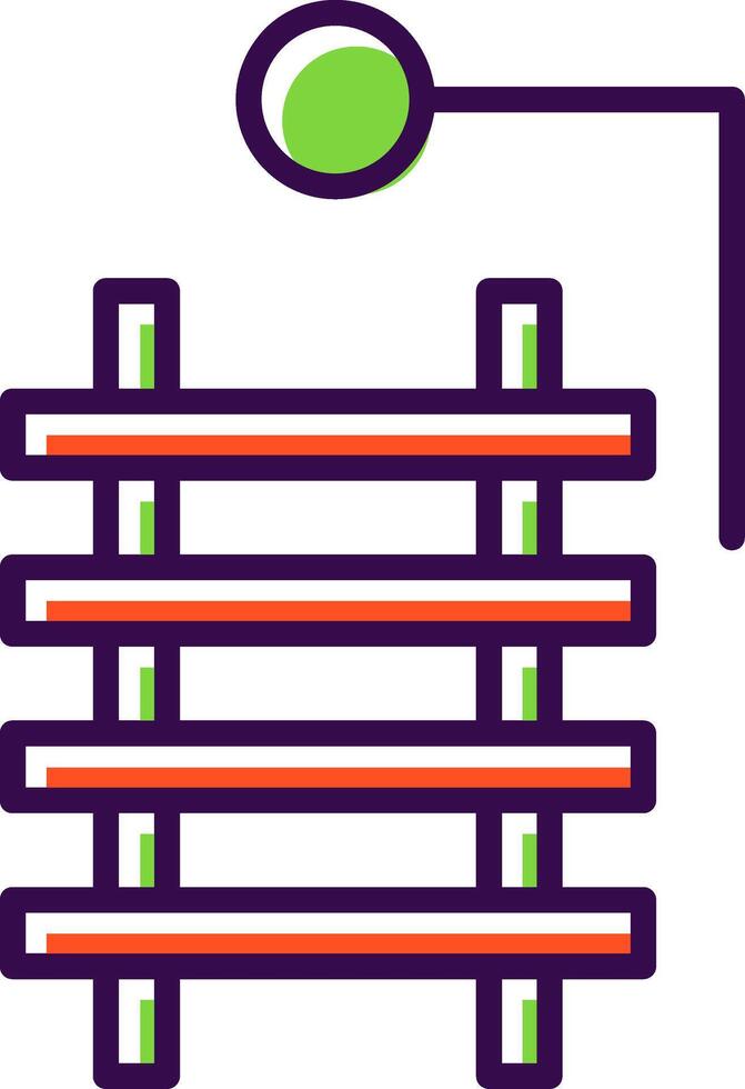 Rail filled Design Icon vector