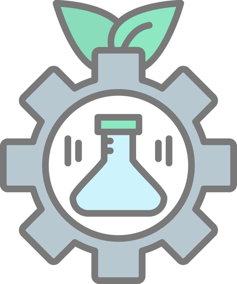 Bioengineering Line Filled Light Icon vector