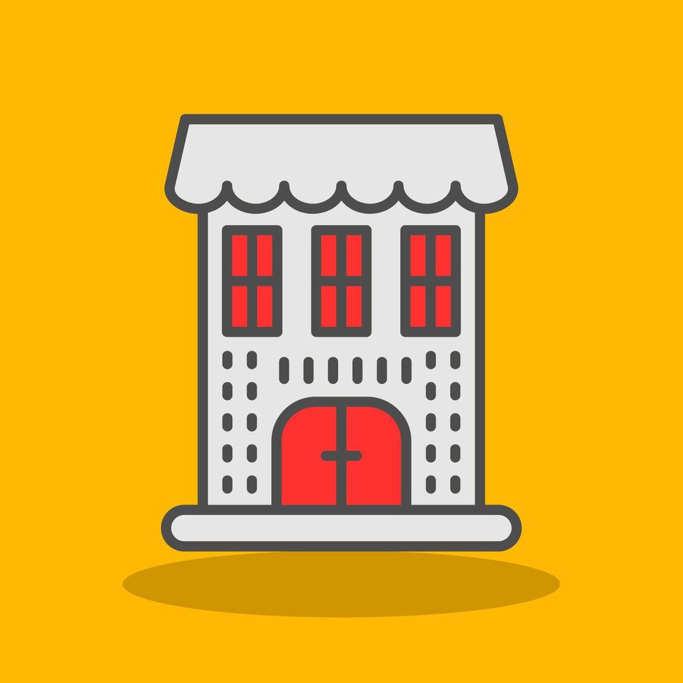 Casino Filled Shadow Icon vector