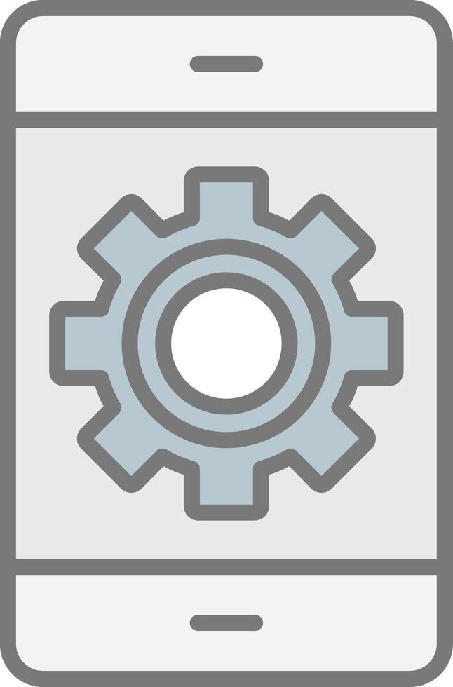 Smartphone Line Filled Light Icon vector