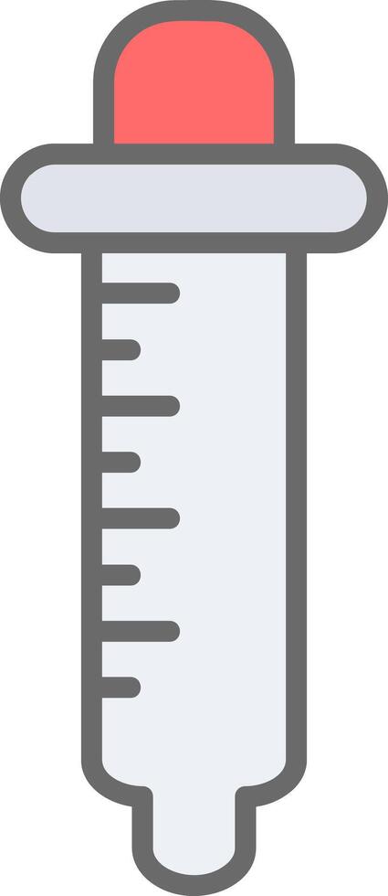 Pipette Line Filled Light Icon vector