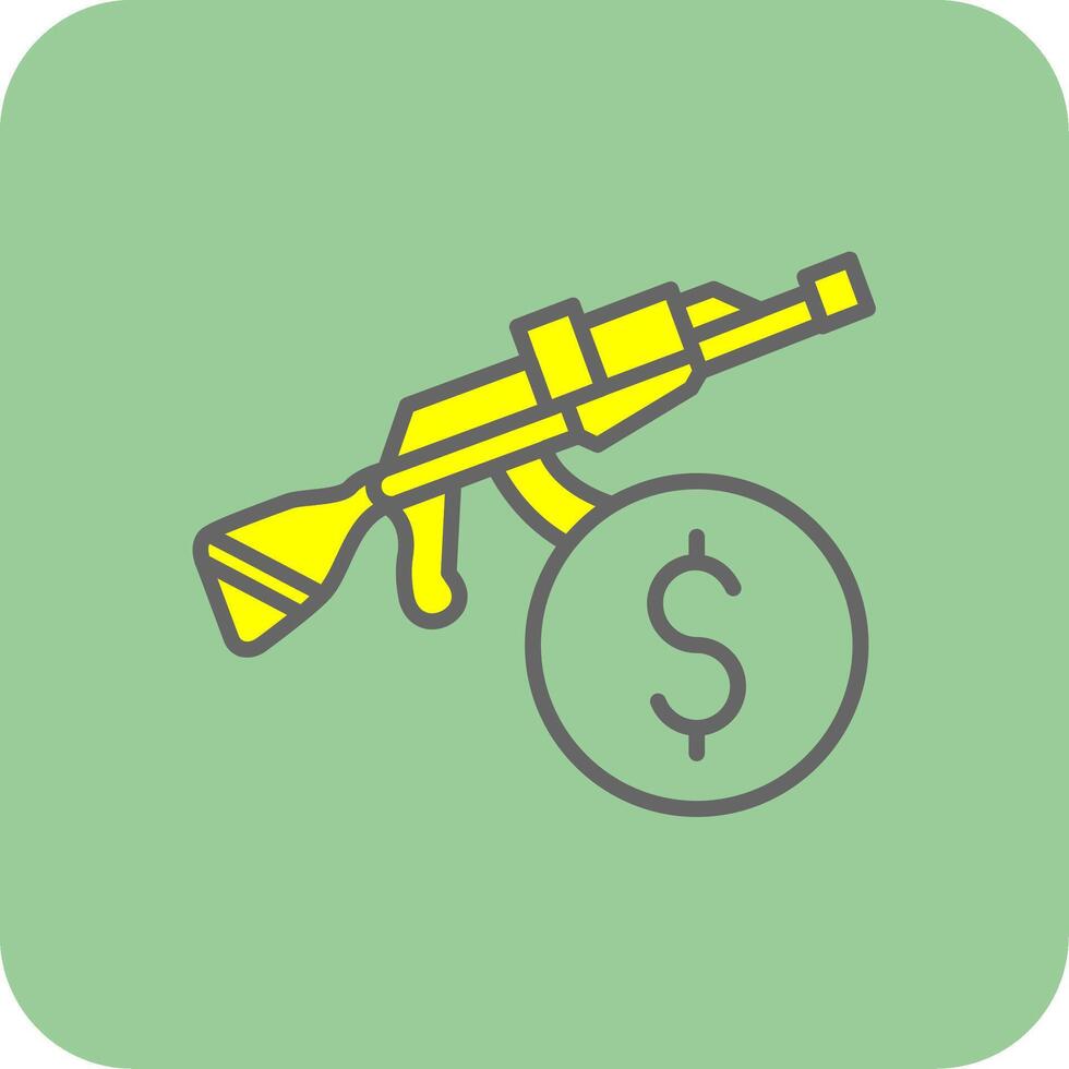 Weapon Filled Yellow Icon vector