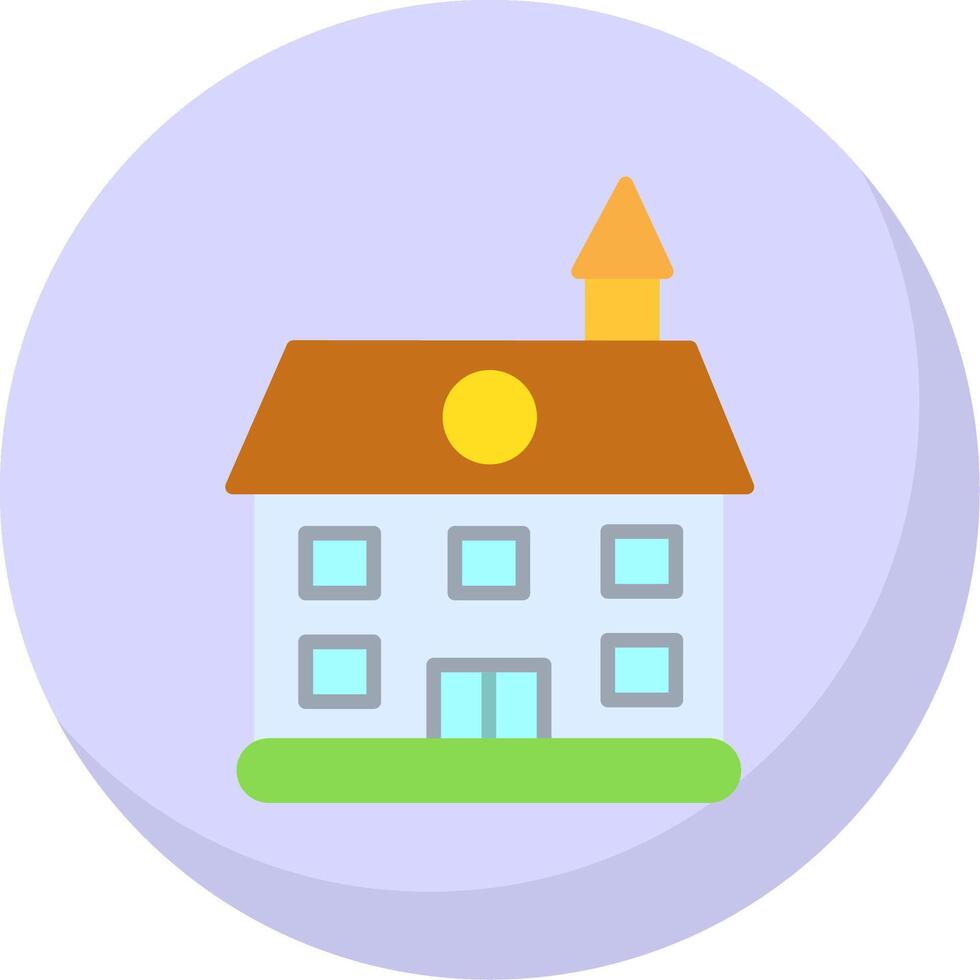Private Guest House Flat Bubble Icon vector