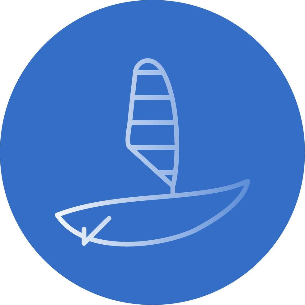 Windsurfing Flat Bubble Icon vector