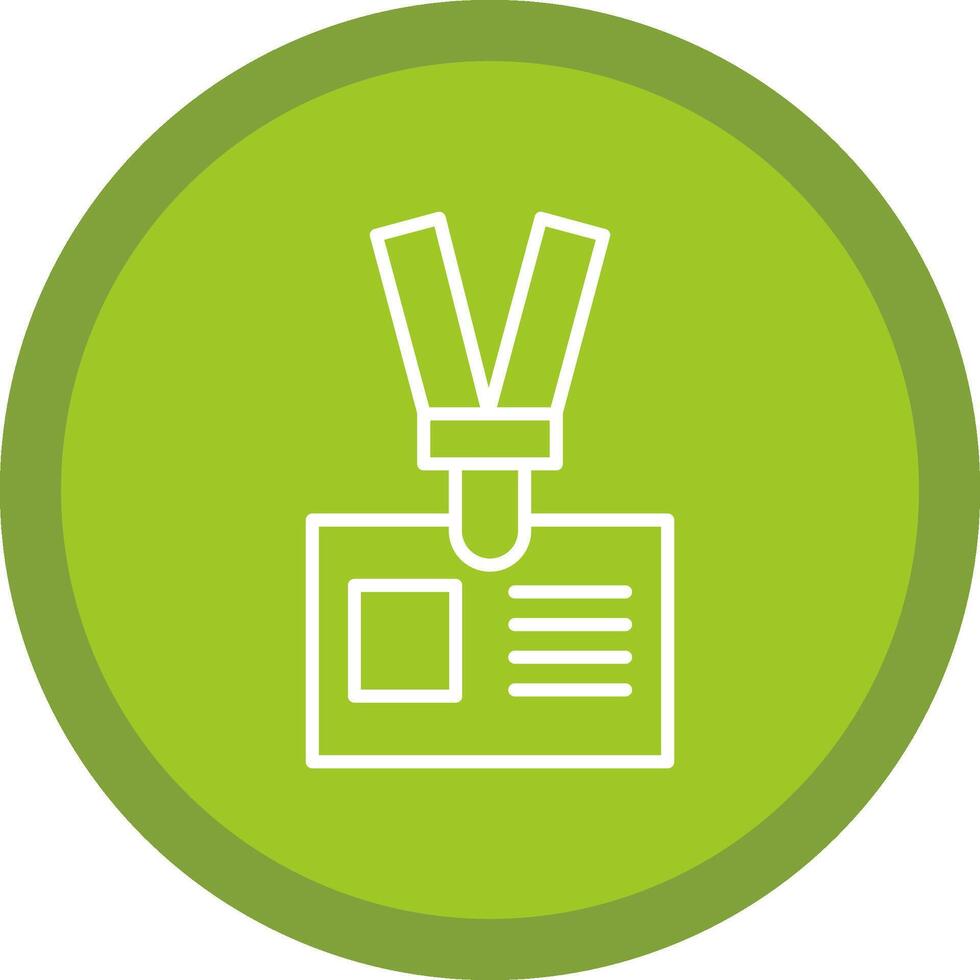 Lanyard Line Multi Circle Icon vector