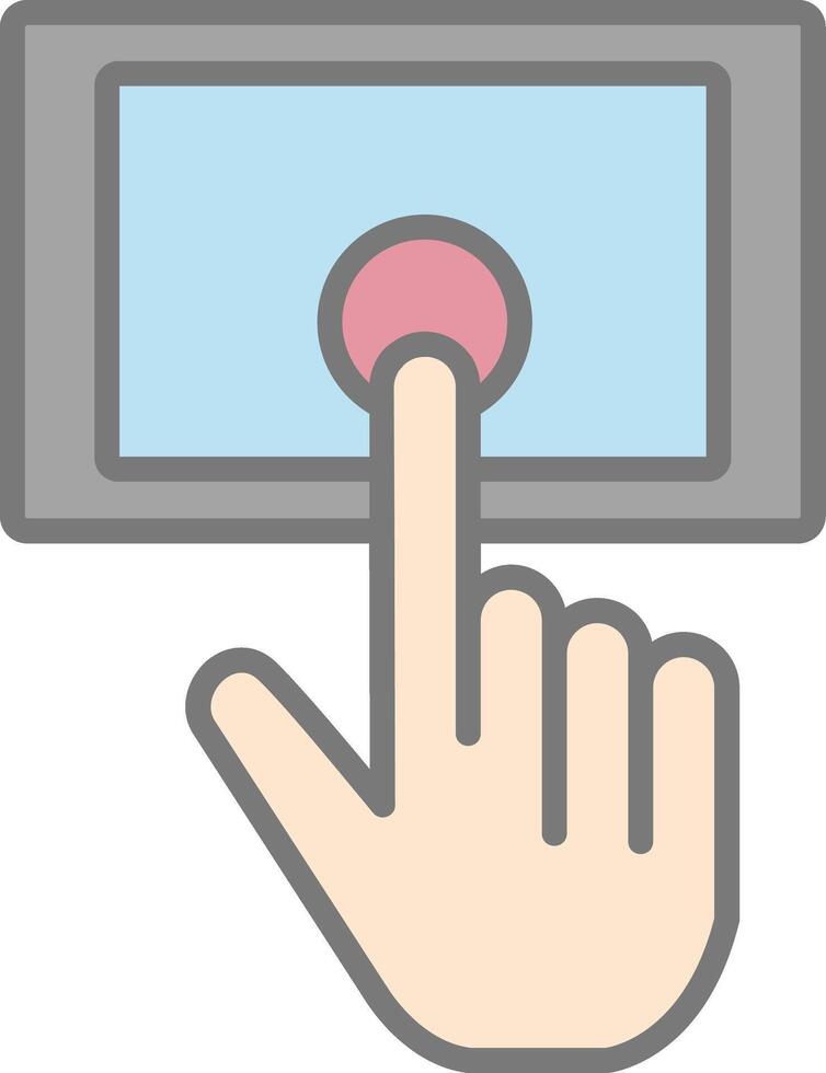 Tablet Line Filled Light Icon vector