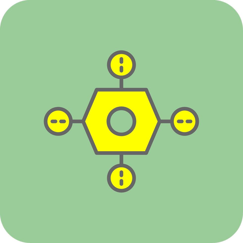 Drone Filled Yellow Icon vector