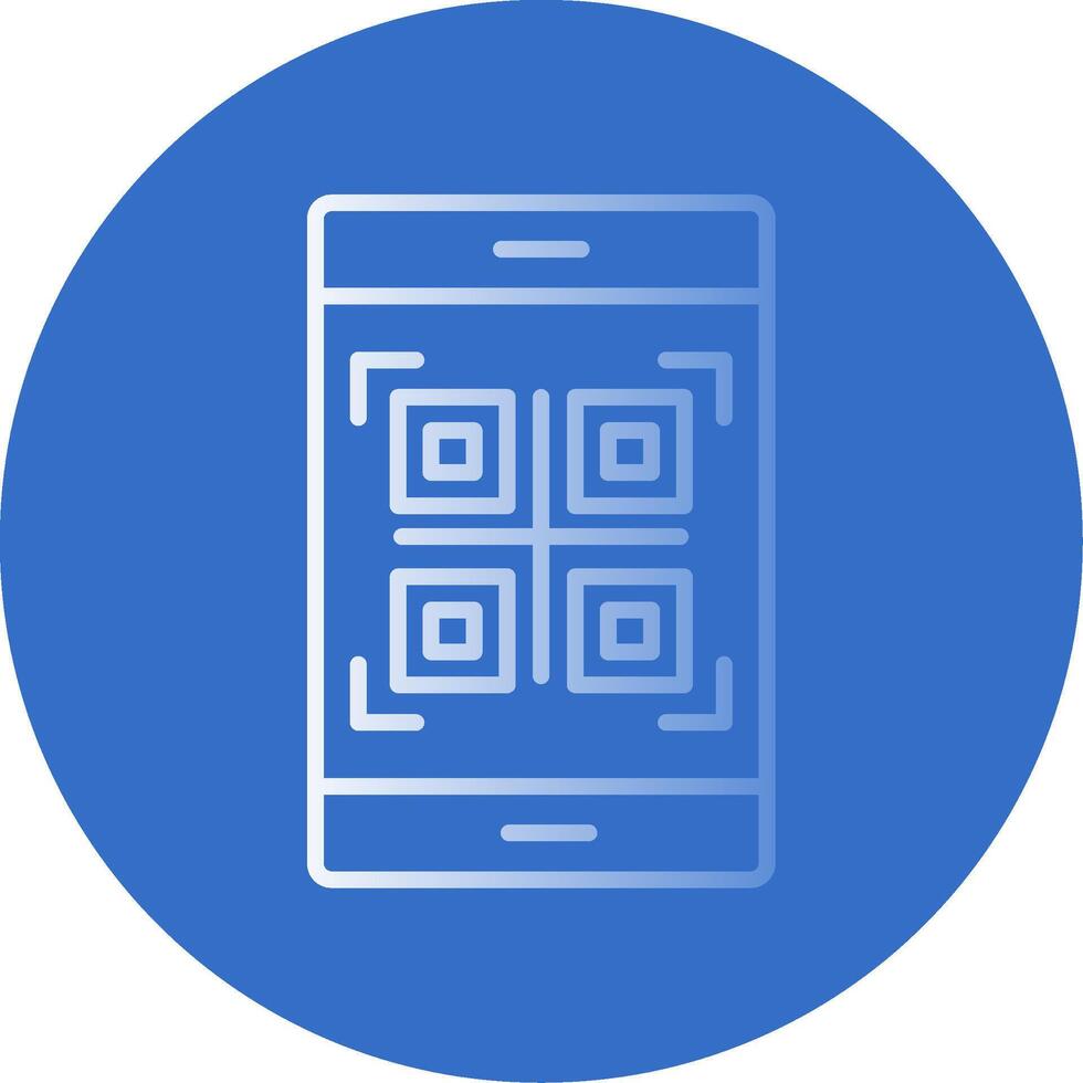 Qr Code Flat Bubble Icon vector