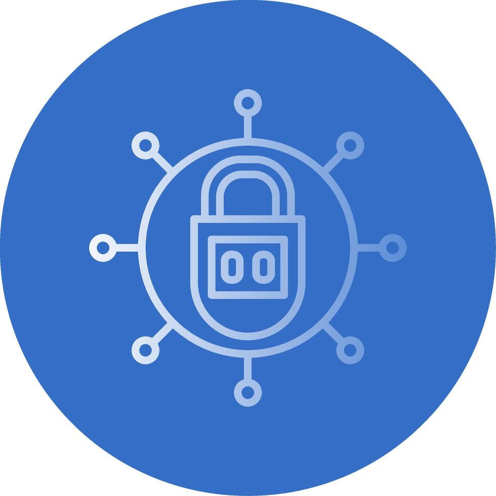 Lock Flat Bubble Icon vector