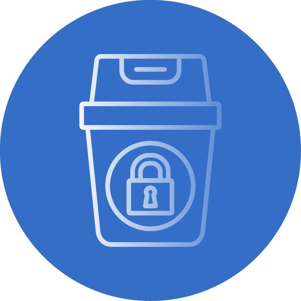 Recycle Bin Flat Bubble Icon vector