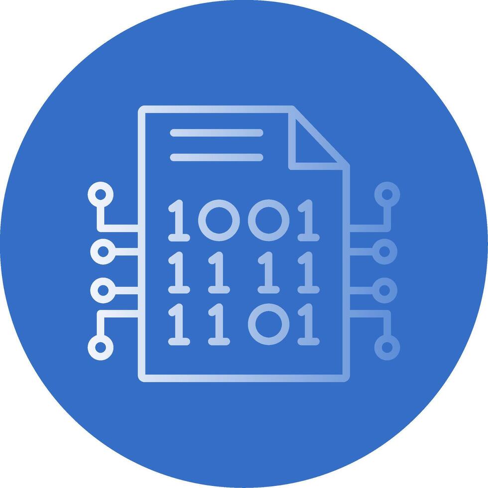 Encryption Data Flat Bubble Icon vector
