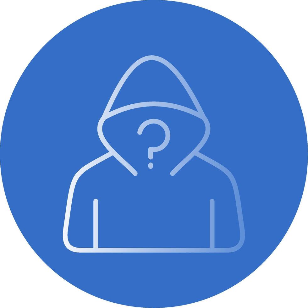 Anonymity Flat Bubble Icon vector