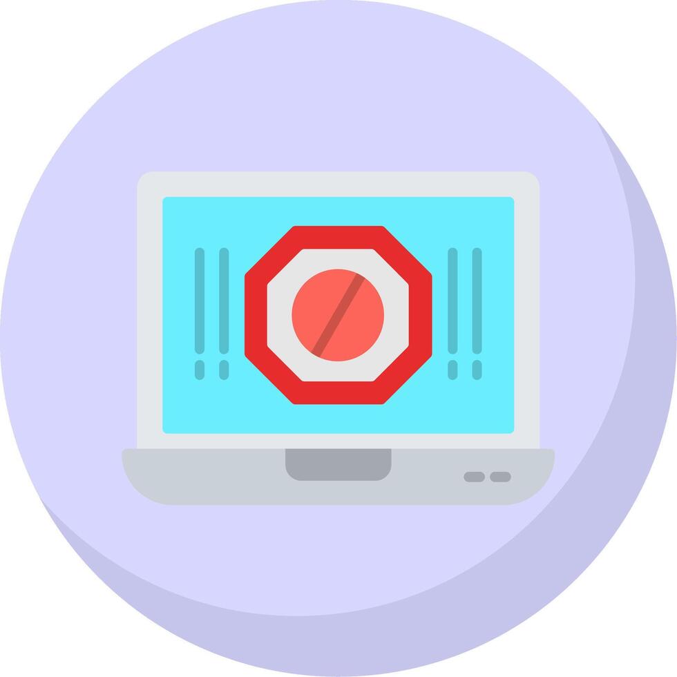 Ad Blocker Flat Bubble Icon vector