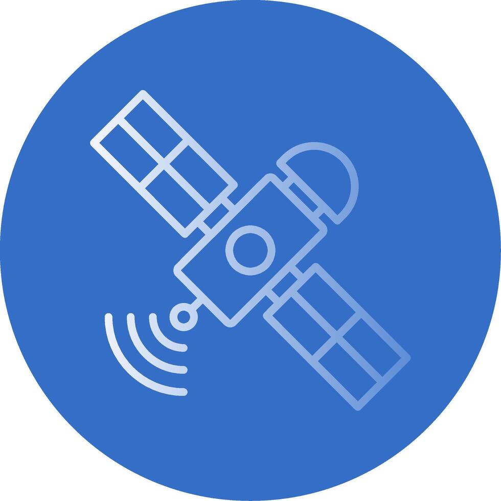 Satellite Flat Bubble Icon vector