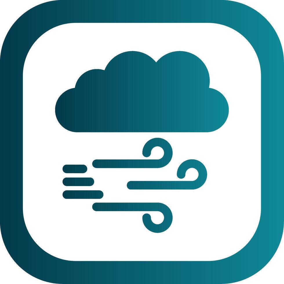 Windy Glyph Gradient Corner Icon vector