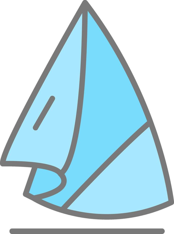Napkin Line Filled Light Icon vector