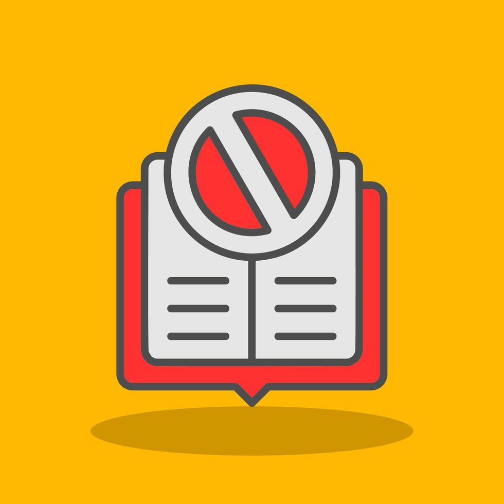 Rejected Filled Shadow Icon vector