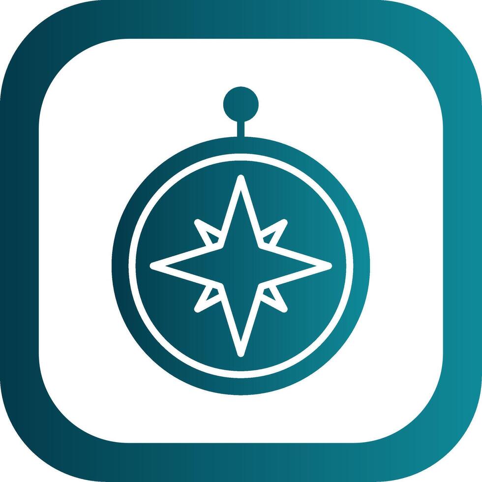 Compass Glyph Gradient Corner Icon vector
