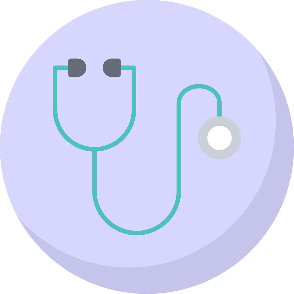 Stethoscope Flat Bubble Icon vector