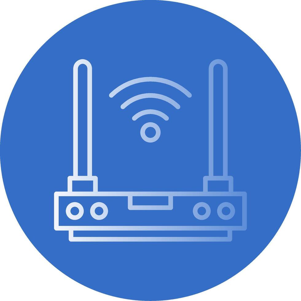 Router Flat Bubble Icon vector
