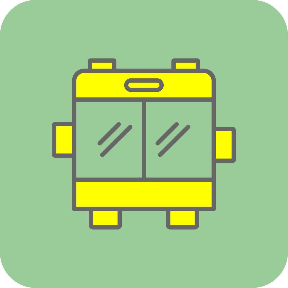 Bus Filled Yellow Icon vector