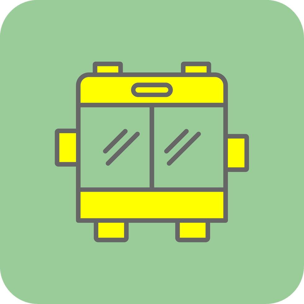 Bus Filled Yellow Icon vector