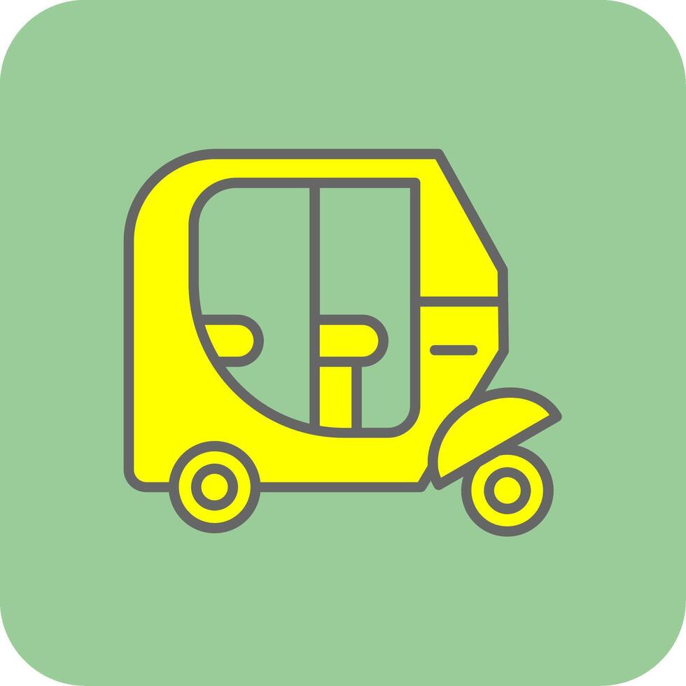 Vehicle Filled Yellow Icon vector