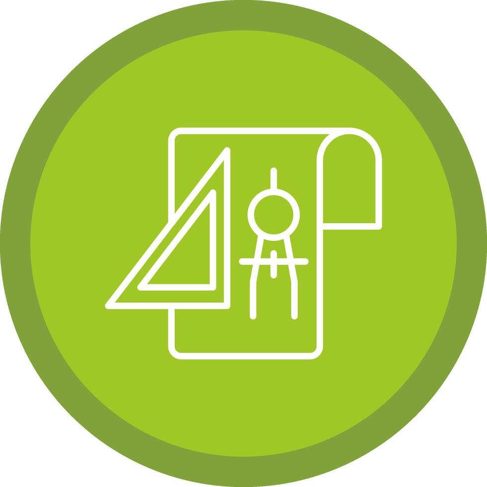 Interior Design Line Multi Circle Icon vector