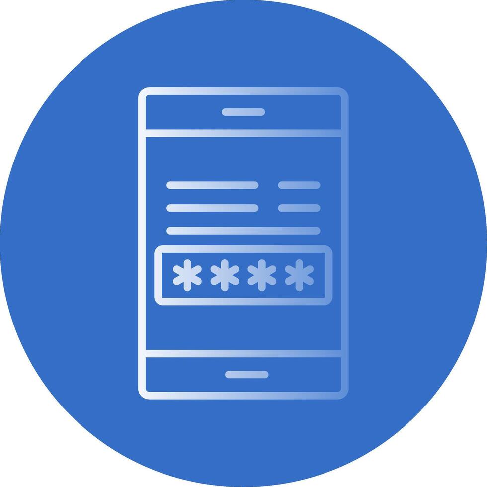Password Flat Bubble Icon vector