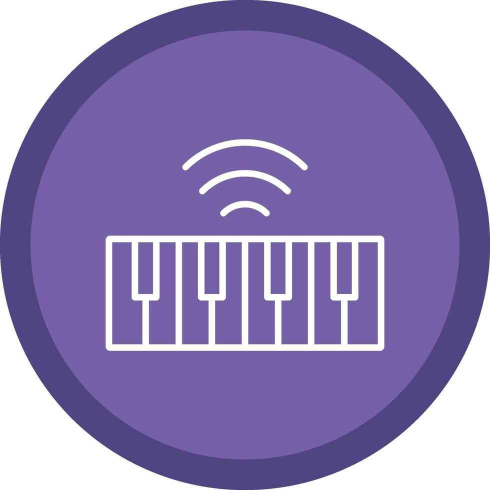 Keyboard Line Multi Circle Icon vector