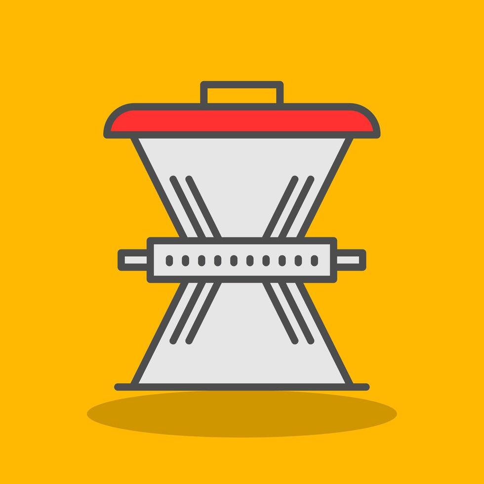 Waste Reduction Filled Shadow Icon vector