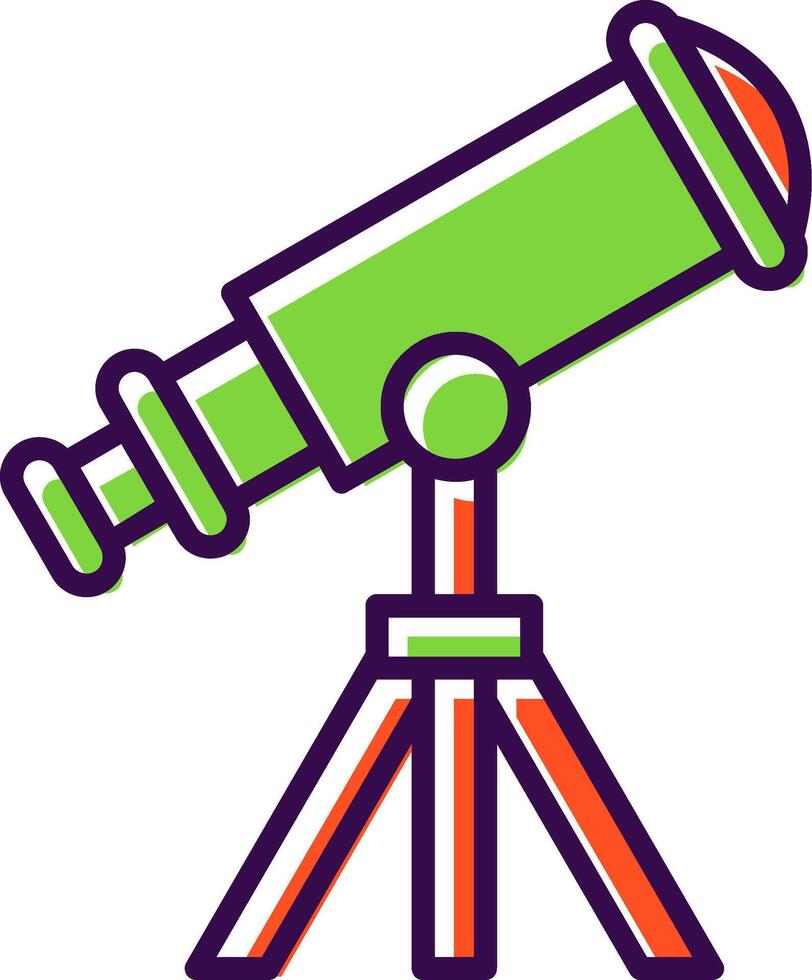 Telescope filled Design Icon vector