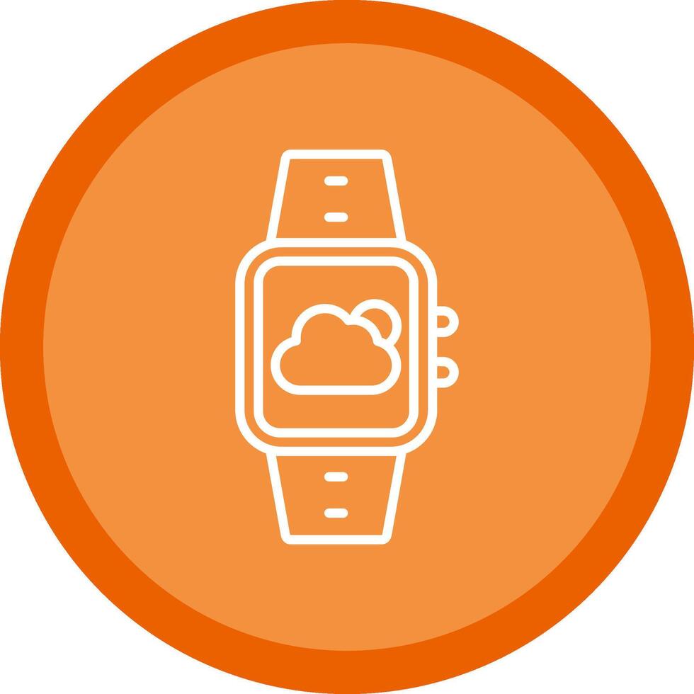 Weather Line Multi Circle Icon vector