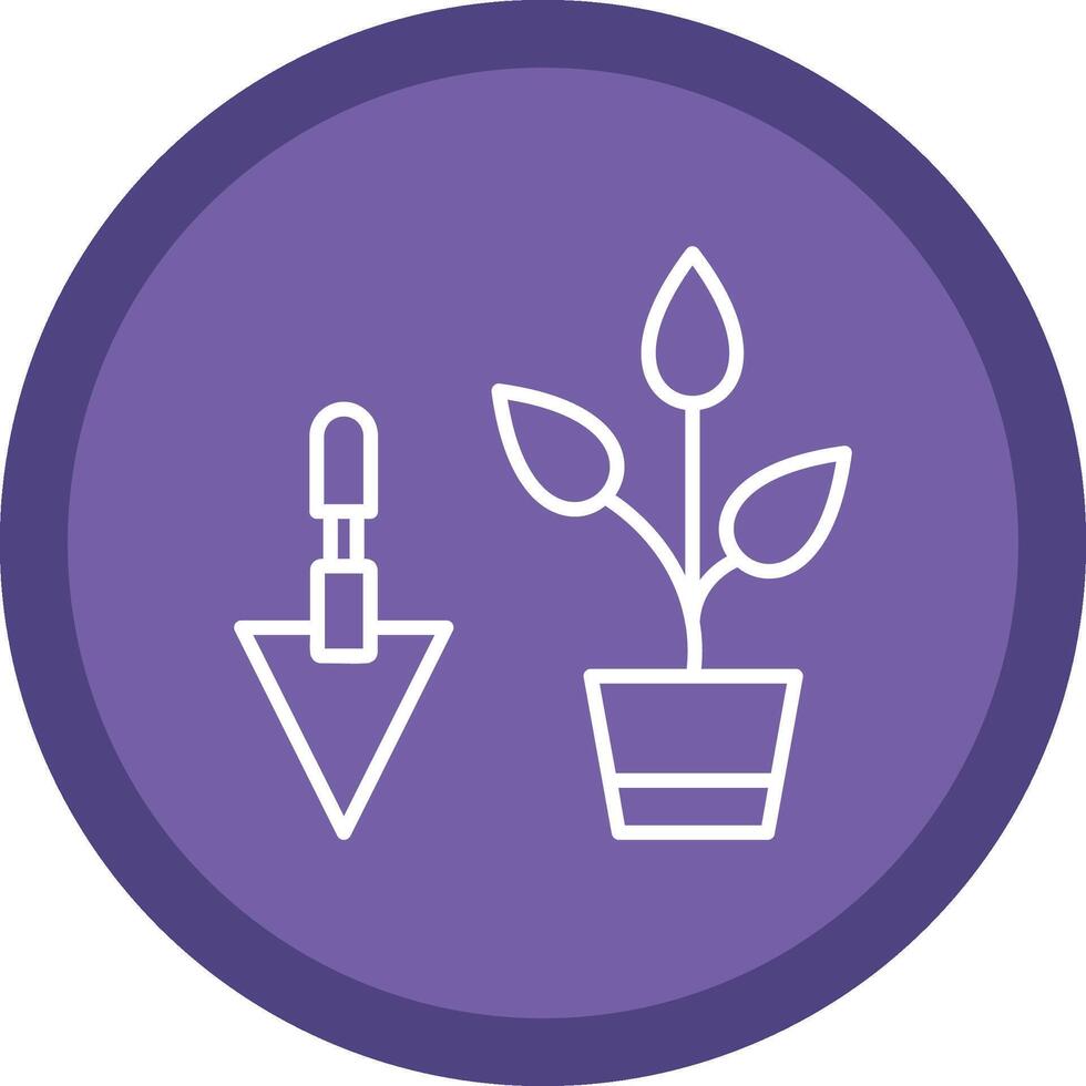 Gardening Line Multi Circle Icon vector