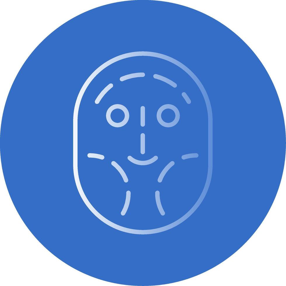 Facial Plastic Surgery Flat Bubble Icon vector