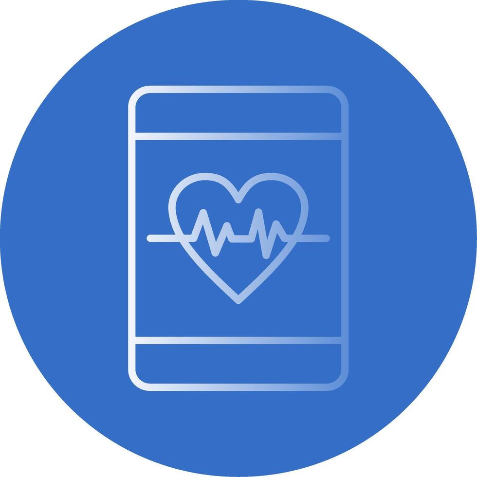 Heart Care Flat Bubble Icon vector