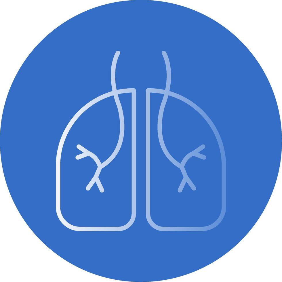 Pulmonology Flat Bubble Icon vector