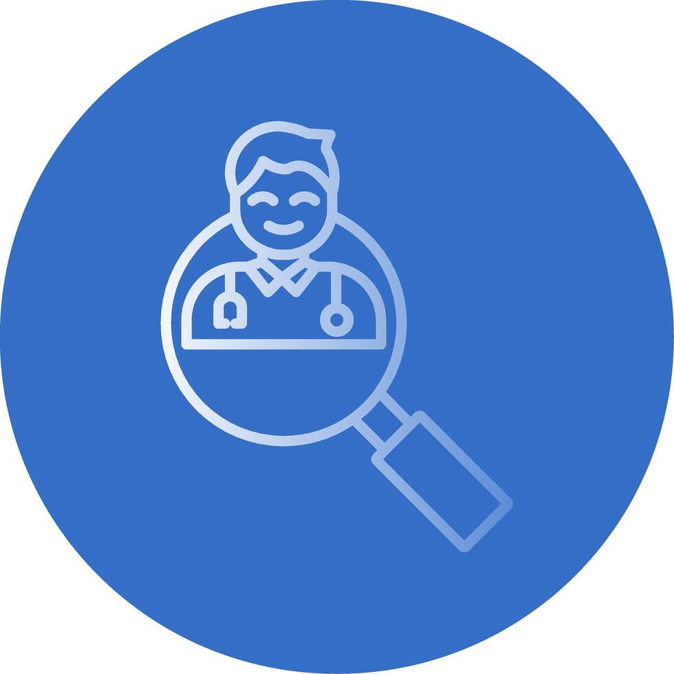 Doctor Serach Flat Bubble Icon vector