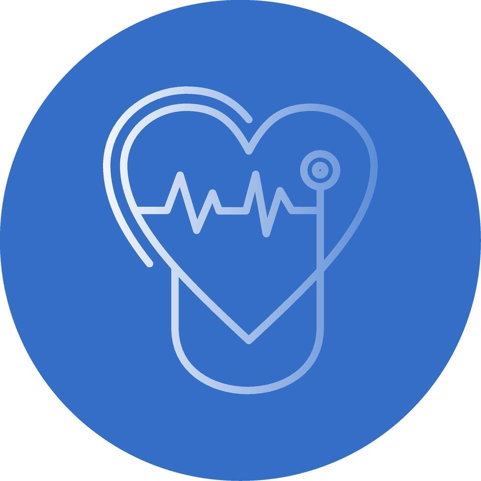 Cardiology Flat Bubble Icon vector