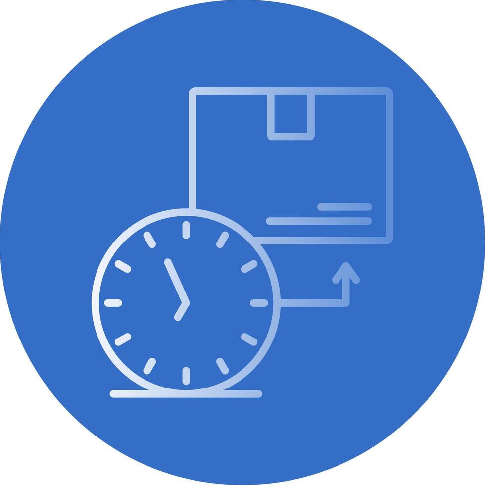 On Time Deliveries Flat Bubble Icon vector