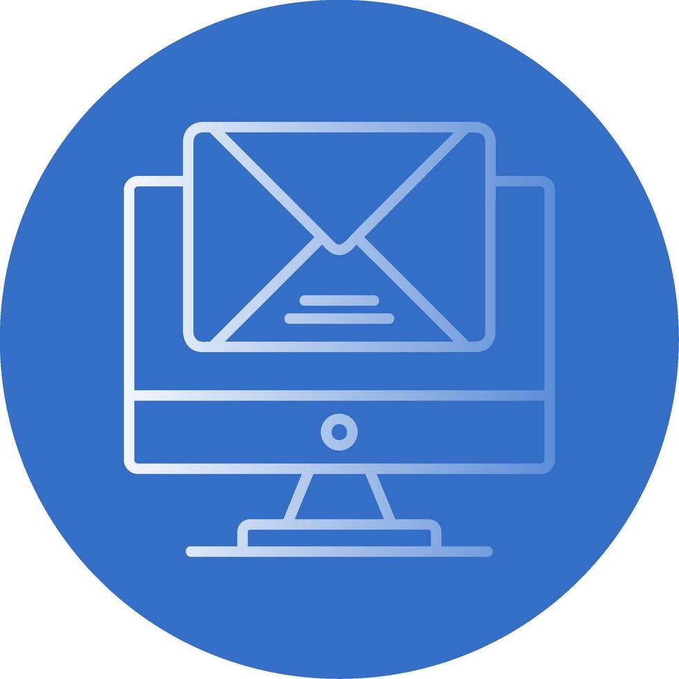 Mail Flat Bubble Icon vector